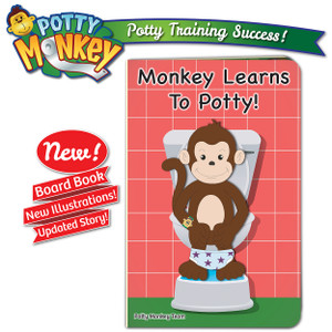 Monkey Learns To Potty board book, 2019 edition with updated story and illustrations! Monkey Learns To Potty board book, 2019 edition with updated story and illustrations!