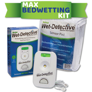 Wet-Detective Max Bedwetting Kit includes one alarm unit with sensor cord and one sensor pad. Wet-Detective Max Bedwetting Kit includes one alarm unit with sensor cord and one sensor pad.