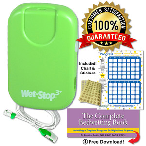 Wet-Stop3 Bedwetting Enuresis Alarma con sonido fuerte y vibración, Para  varones y mujeres, Solución para incontinencia, W103, Verde, 1