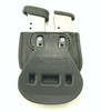 MTR Custom Double Paddle Mag Carrier in Black bullhide - Rear View