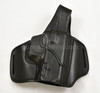 RH Black MTR Custom Deluxe Full Size Pancake Holster with a Thumb Break for a Walther PDP F-Series 3.5" - Front View