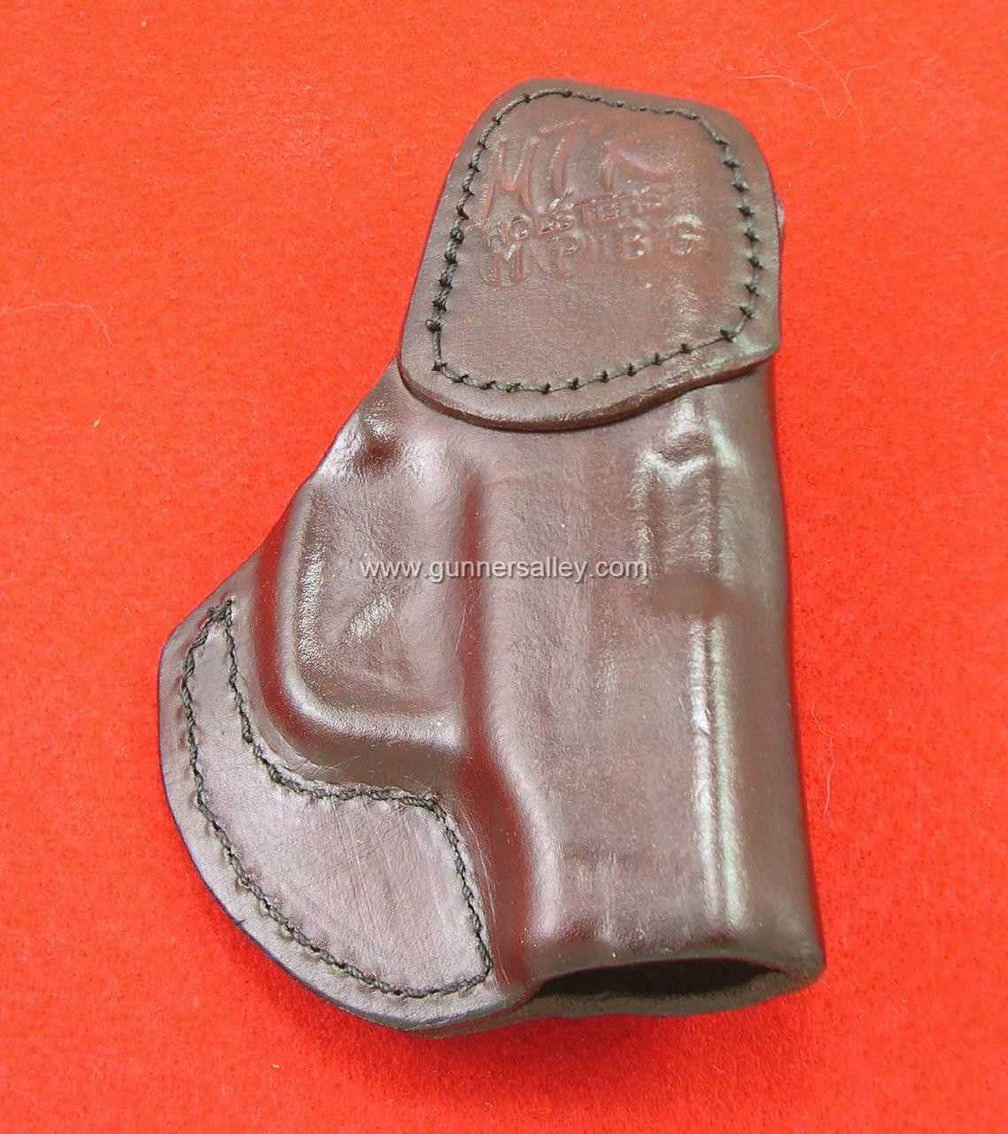 LH Mahogany MTR Custom Adversary Clip-On IWB Holster for a S&W M&P Bodyguard .380 without a Laser - Rear View