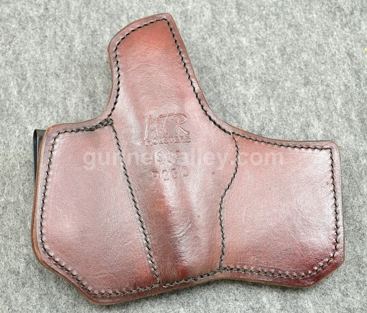 RH Mahogany MTR Custom Slimline Tuckable IWB Holster for a Sig P230 or P232 - Rear View