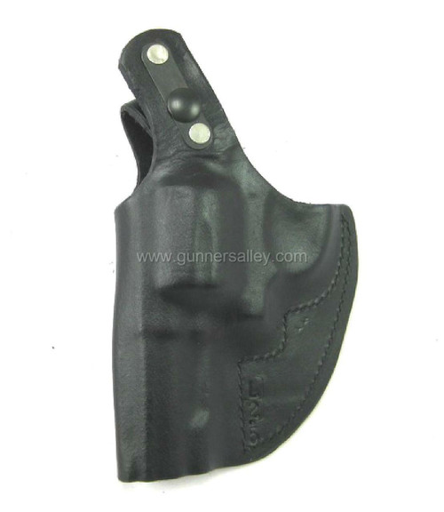 RH Black MTR Custom Adversary Clip-On IWB Holster with Thumb Break for a S&W L Frame Revolver 2.5" Barrel - Rear View