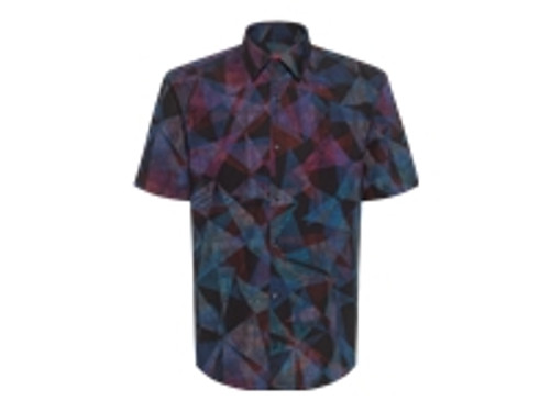 HUGO Hugo Boss Ermino - Shirt - M - size: 38R - black, geometric print