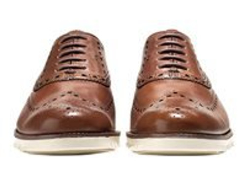 Cole Haan ZERØGRAND Wingtip - Oxford shoes - men's - size: 8.5 - width: medium - british tan
