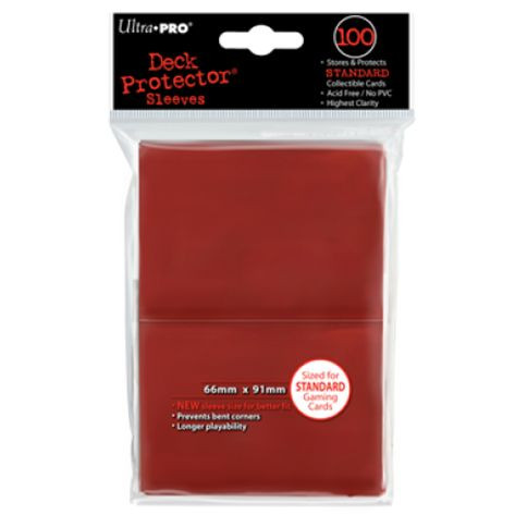 Ultra Pro Deck Protector Card Sleeves Solid Red 100 Count