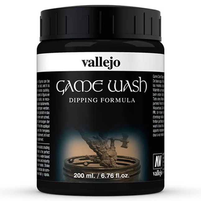 Vallejo Game Wash Black Acrylic Paint 200Ml