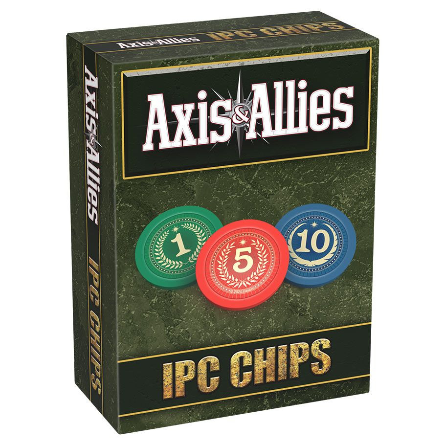 Renegade Game Studios Axis & Allies Ipc Chips 75 Piece With Storage Tray