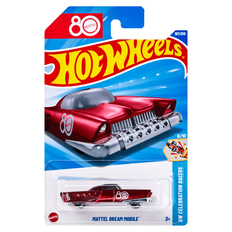 Hot Wheels: Basic Car Mattel 80th Anniversary Ruby Red (72) - ACD