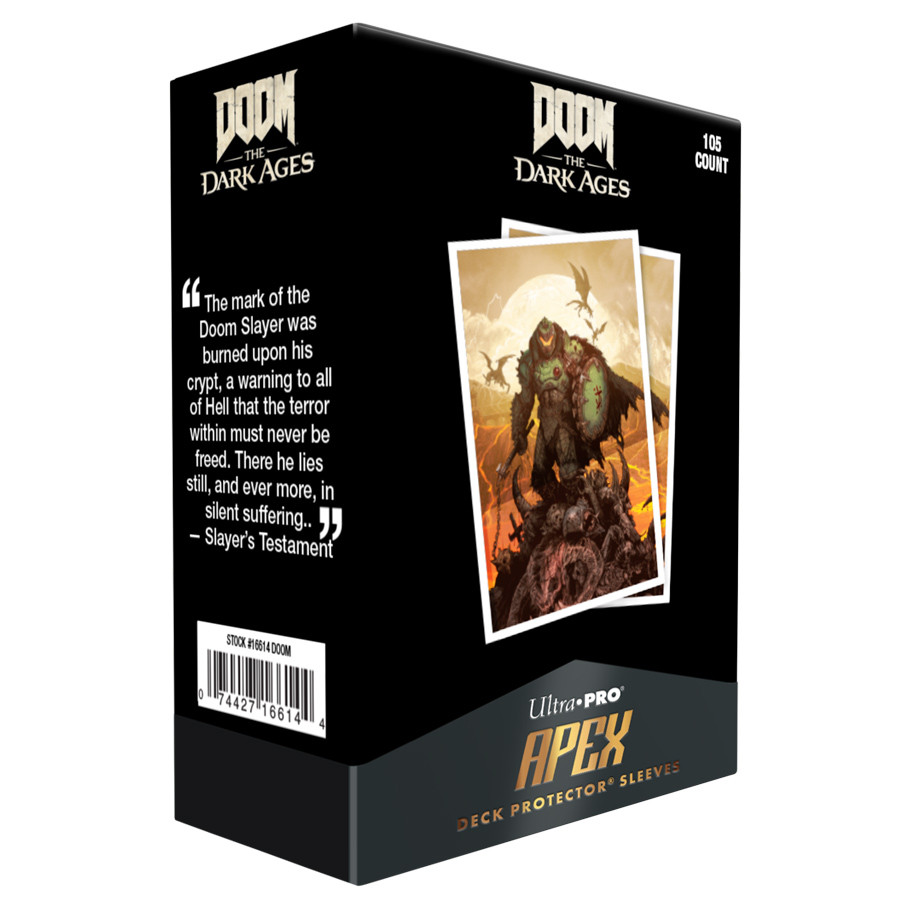 apex card sleeves Ultra Pro Warrior with Ball and Chain Deck Protector (105) and the gloss clear front allows your foil cards to shine APEX Sleeves  Ultra PRO