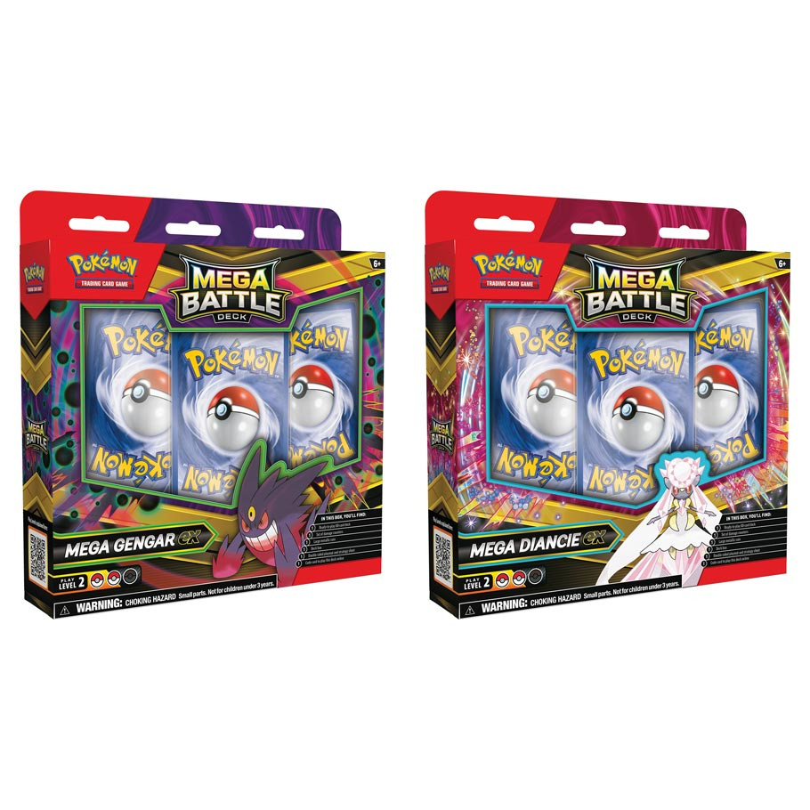 Pokemon TCG Mega Deluxe Battle Deck Display Case – Gengar Ex & Diancie Ex – Sealed 6-Box Case – 2025