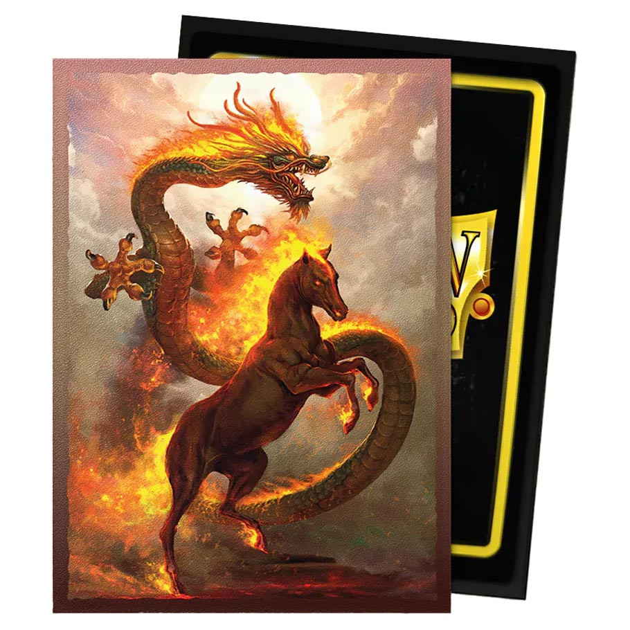 Dragon Shield Dual Matte Art Sleeves 100ct Standard - Fire Horse