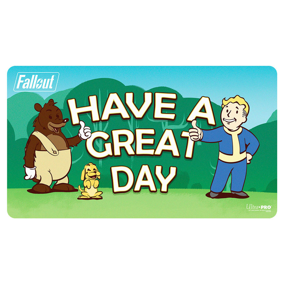 Ultra PRO 8フィートプレイマット Fallout ボブルヘッド Playmat: Fallout: Vault Boy: Have a Great Day - ACD Distribution