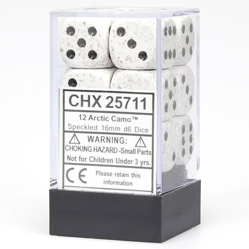d6 Cube 16mm Speckled ArcticCamo (12) d6 Cube 16mm Speckled ArcticCamo (12)