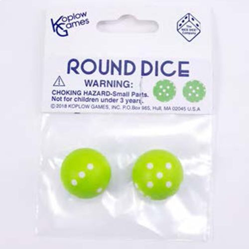 Round Dice Green with White (2) Round Dice Green with White (2)