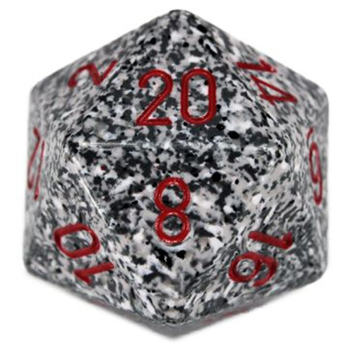 d20 Single 34mm Speckled Granite d20 Single 34mm Speckled Granite