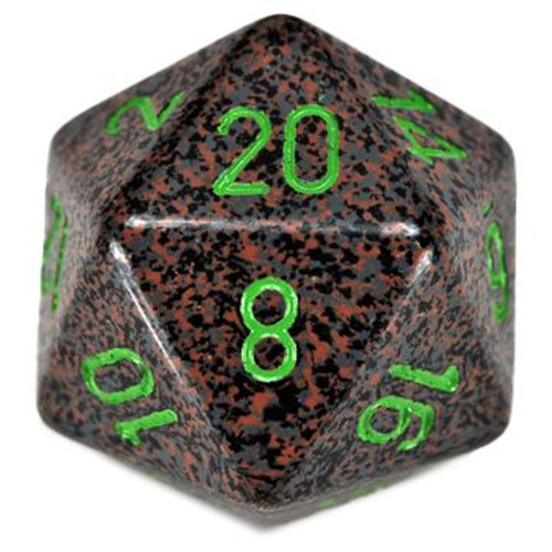 d20 Single 34mm Speckled Earth d20 Single 34mm Speckled Earth