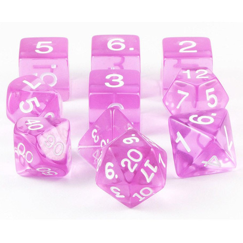 10-Set Tube Transparent Orchid Purple White