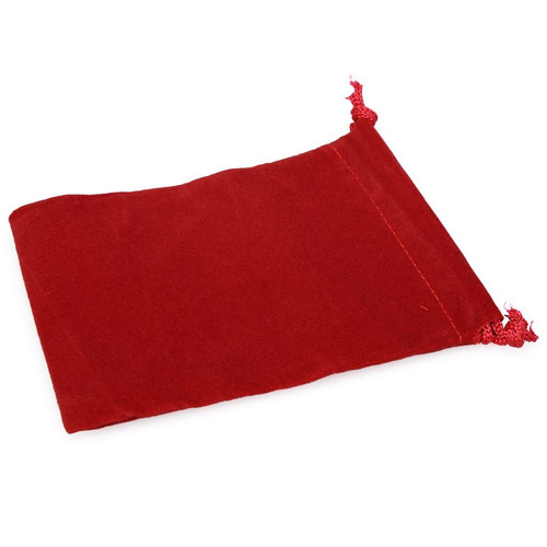 Dice Bag: Small Suede Cloth Red