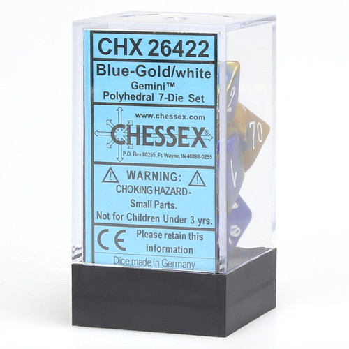 7-Set Cube Gemini Blue and Gold with White 7-Set Cube Gemini Blue and Gold with White