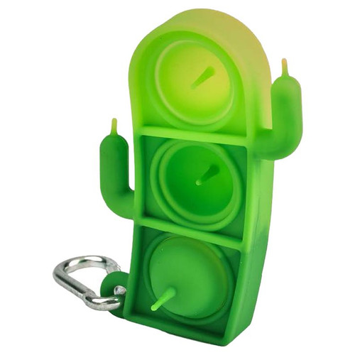 Pull 'N Pops: Multi Bubble Keychain: Cactus