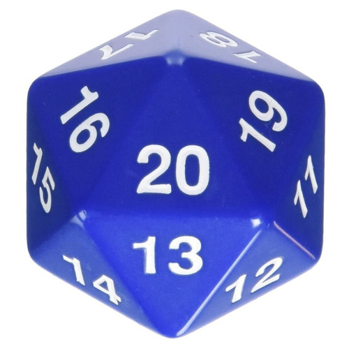 d20 Single 55mm Countdown Blue