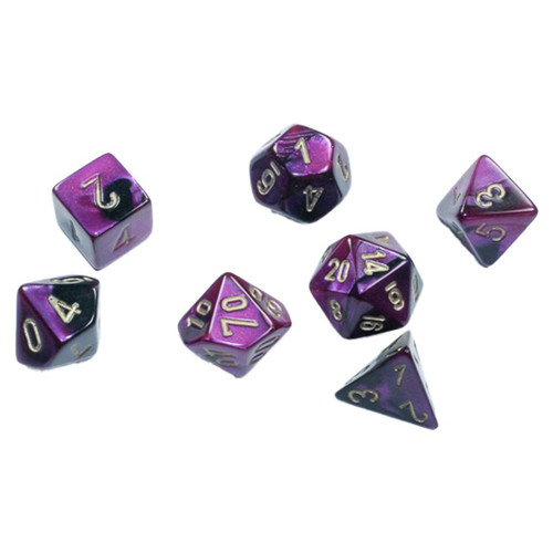 7-Set Cube Mini Gemini Black Purple with Gold 7-Set Cube Mini Gemini Black Purple with Gold
