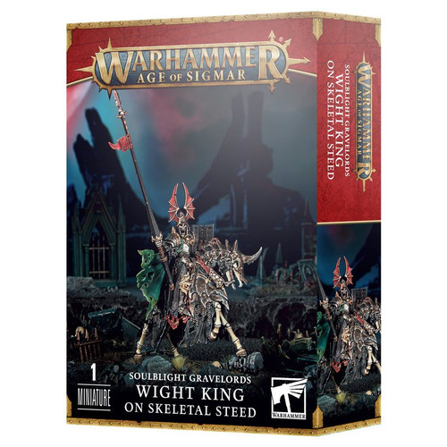 91-65 Warhammer Age of Sigmar: Soulblight Gravelords: Wight King on Skeletal Steed 91-65 Warhammer Age of Sigmar: Soulblight Gravelords: Wight King on Skeletal Steed