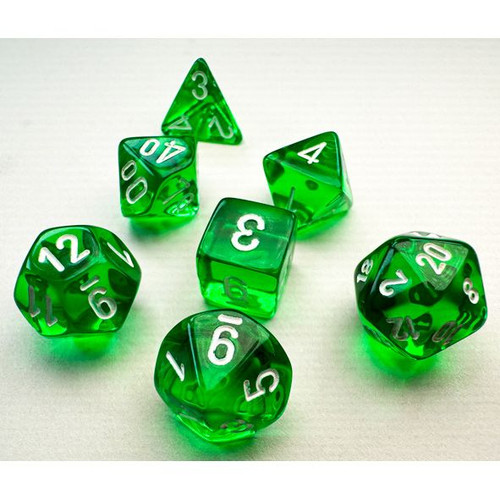 7-Set Mini Translucent Green with White 7-Set Mini Translucent Green with White