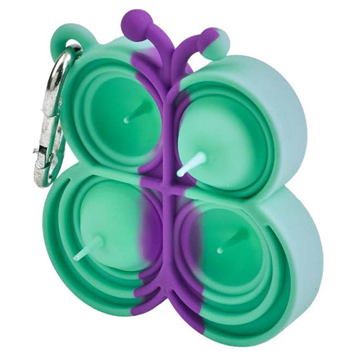Pull 'N Pops: Multi Bubble Keychain: Butterfly