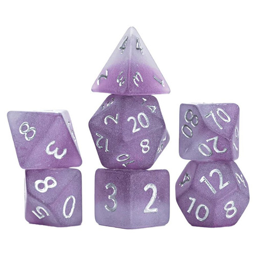 7-Set Cube Sea Glass Dice: The Black Pearl 7-Set Cube Sea Glass Dice: The Black Pearl