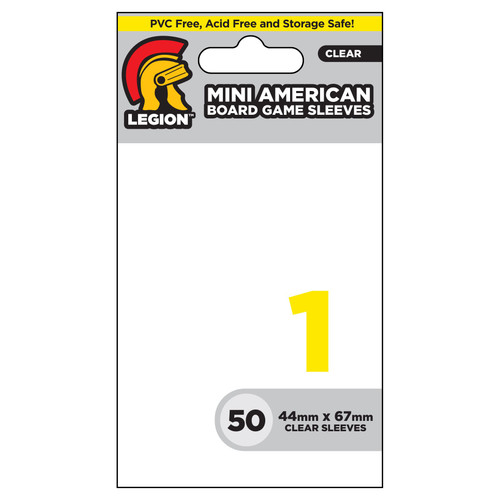 Deck Protector: Board Game Sleeve: Mini-American Clear #1 (50) Deck Protector: Board Game Sleeve: Mini-American Clear #1 (50)