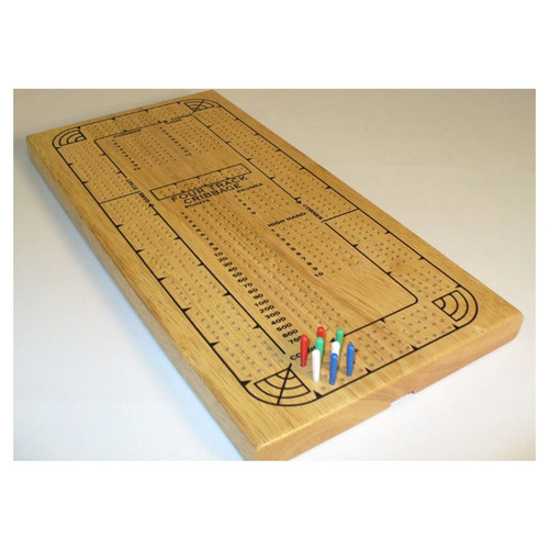 Cribbage: 4-player Oak Plastic Pegs