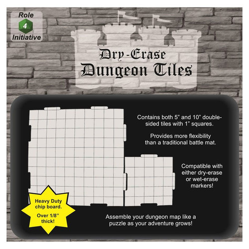 Dry-Erase Dungeon Tiles Combo Pack 5"/10" (21) Dry-Erase Dungeon Tiles Combo Pack 5"/10" (21)