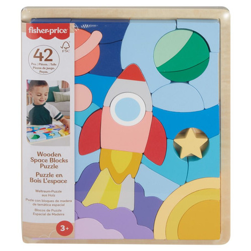 Fisher-Price: Wood: Space Puzzle Blocks (6)