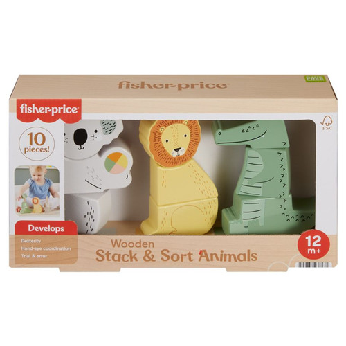 Fisher-Price: Wood: Stack & Sort Animals (4) Fisher-Price: Wood: Stack & Sort Animals (4)