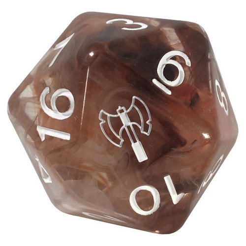 d20 Single 30mm Diffusion Barbarian Rage with symbol