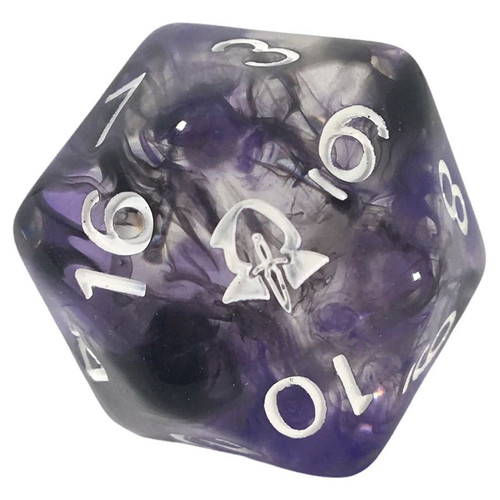 d20 Single 30mm Diffusion Rogue's Cunning with symbol d20 Single 30mm Diffusion Rogue's Cunning with symbol
