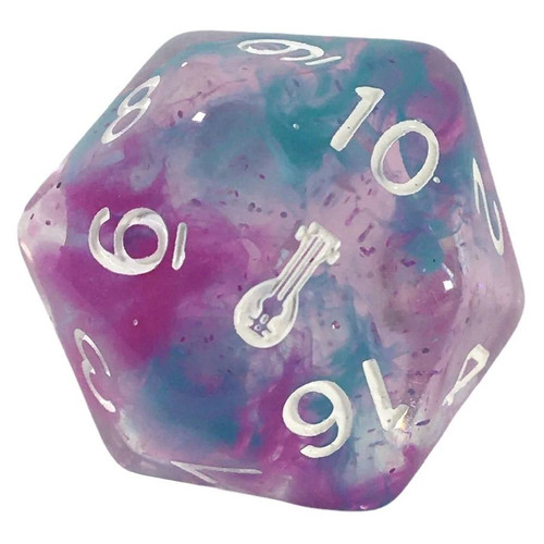 d20 Single 30mm Diffusion Bardic Inspiration with symbol d20 Single 30mm Diffusion Bardic Inspiration with symbol