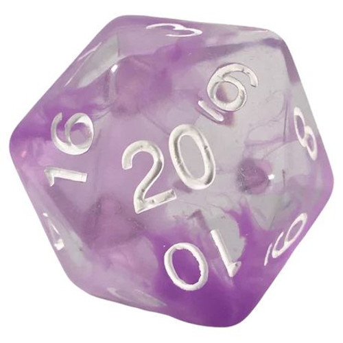 d20 Single 30mm Diffusion Amethyst