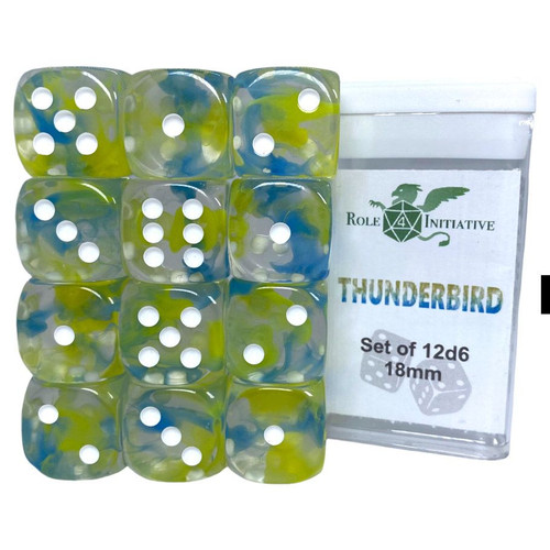 d6 Cube 18mm Diffusion Thunderbird (12) d6 Cube 18mm Diffusion Thunderbird (12)