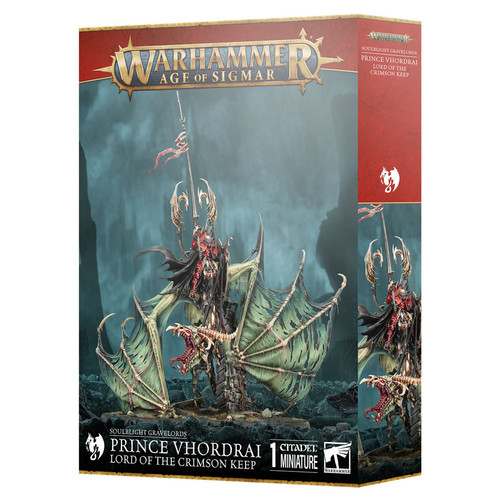 91-80 Warhammer: Age of Sigmar: Soulblight Gravelords: Prince Vhordrai, Lord of the Crimson Keep