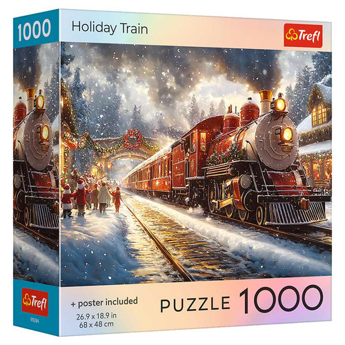 Puzzle: Holiday Train 1000 Piece (Trefl Red)