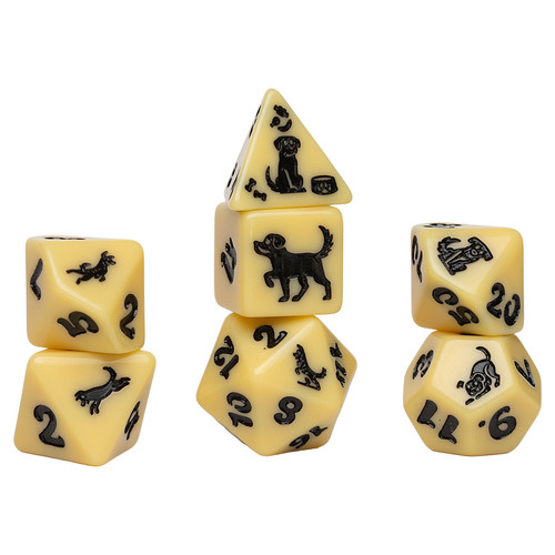 7-Set Animal Dice: Golden Pup
