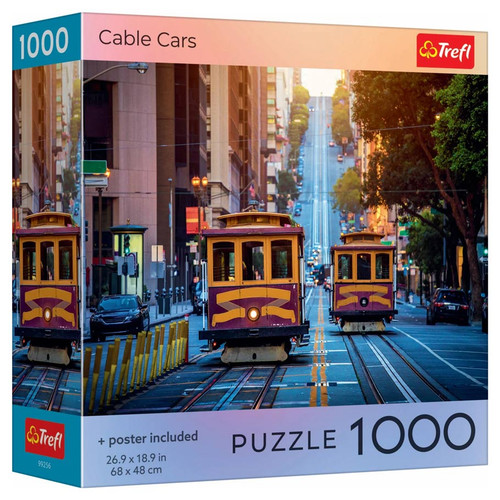 Puzzle: Cable Cars 1000 Piece (Trefl Red)