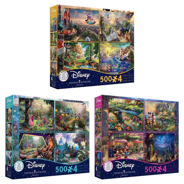 Puzzle: Thomas Kinkade: Disney Dreams 4 in 1 Multi-Pack