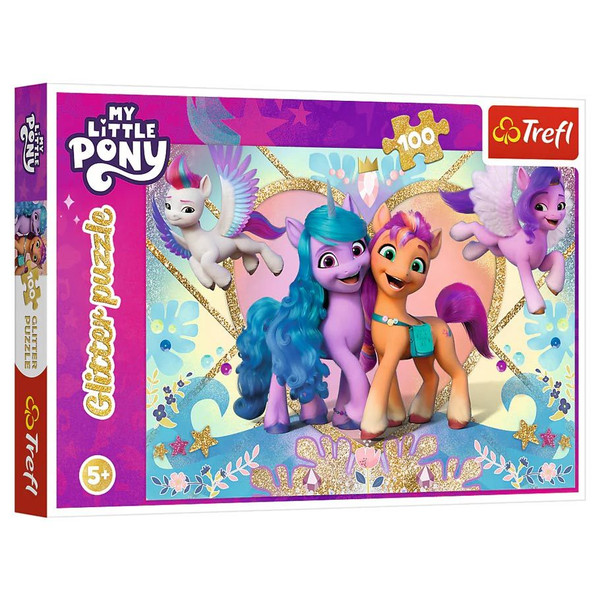 Puzzle: MLP: Shiny Ponies Glitter 100 Piece ACD Distribution