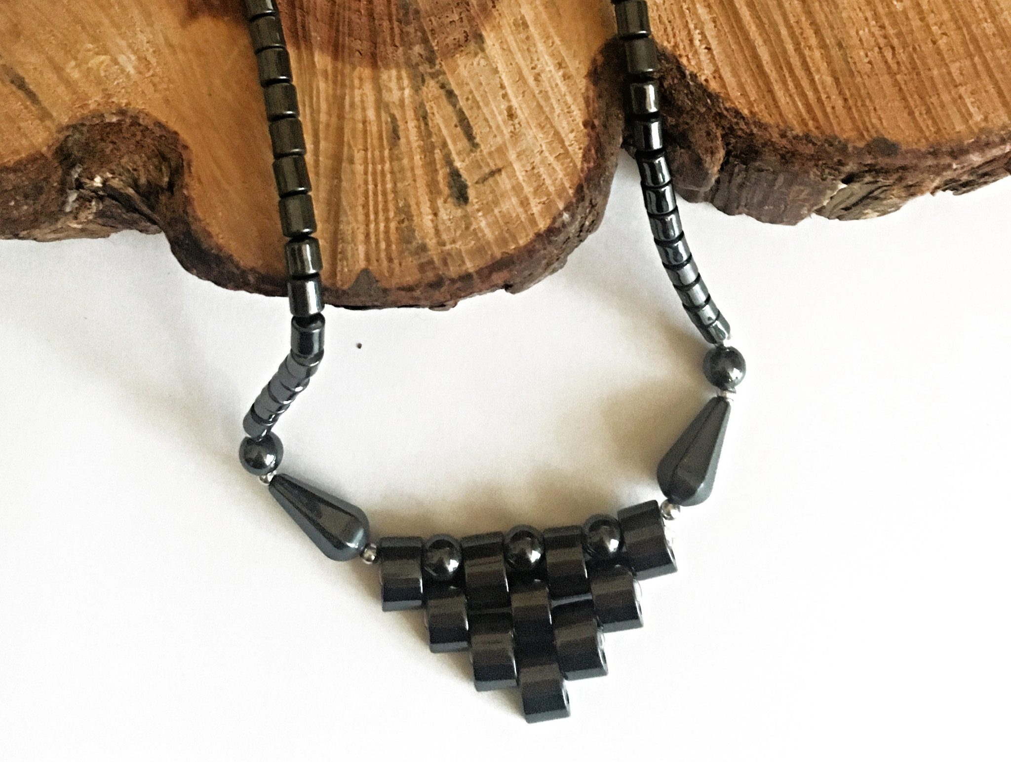 Magnetic Hematite Bead Necklace - Handcrafted Natural Stone Jewelry &  Unique Gifts - KVK Designs
