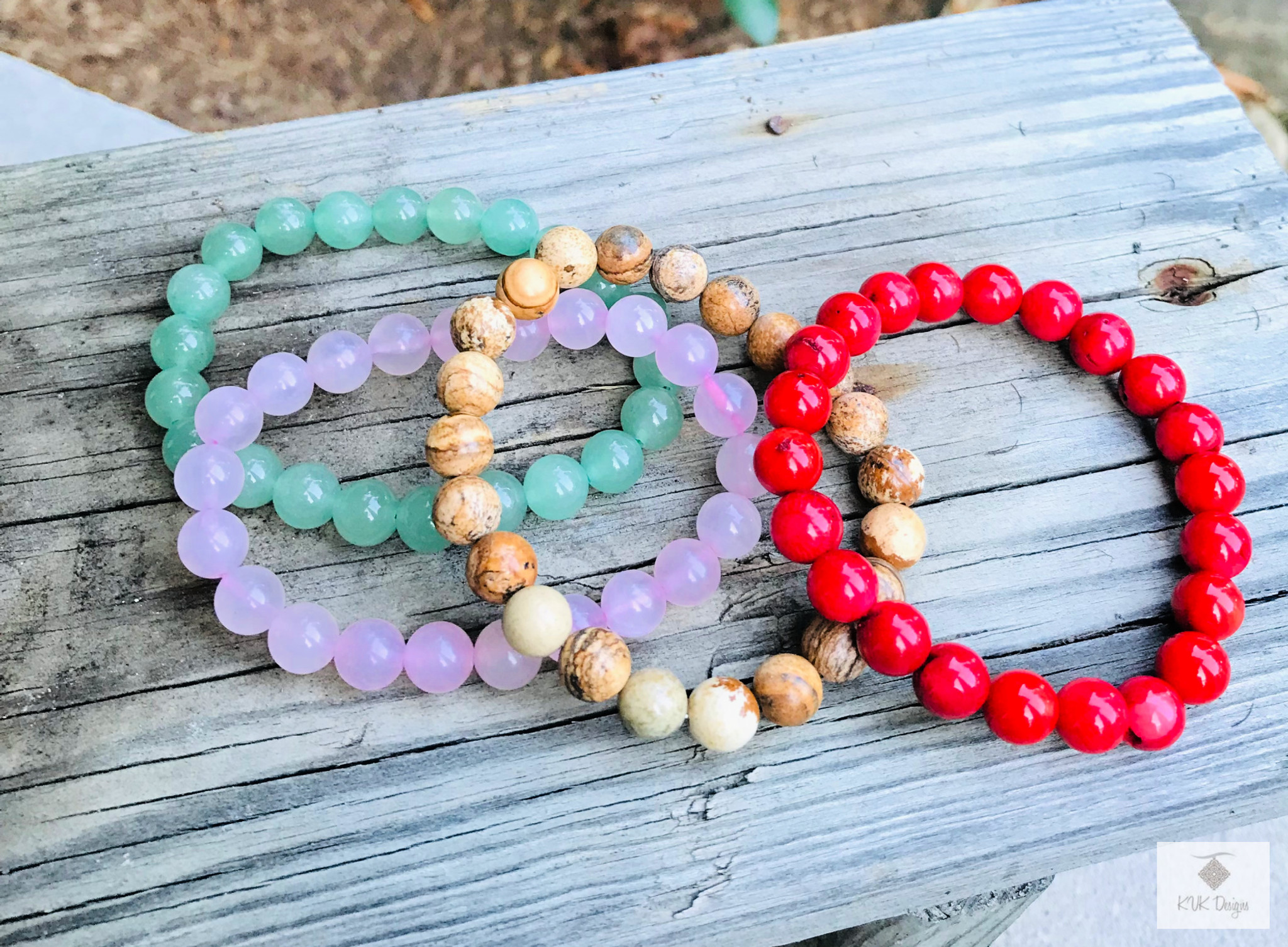 Natural Rose Quartz & Amethyst Stone Beads 108 Mala Prayer